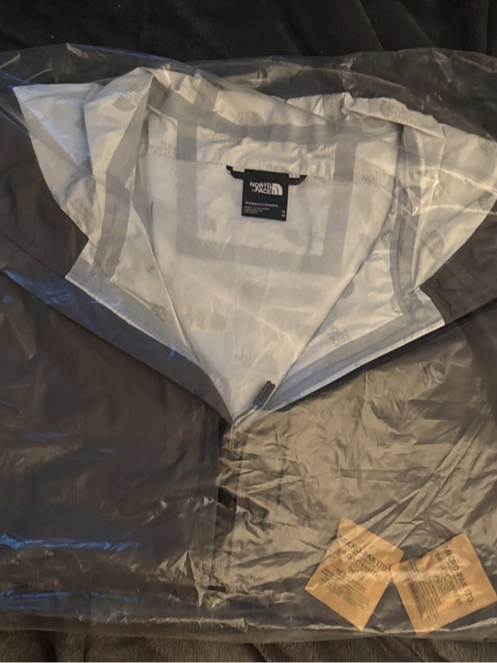 The North Face Women’s Gray Packable Windbreaker Zip up Jacket